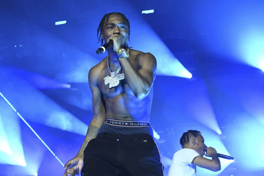 Lil Tjay performs during Rolling Loud NYC at Citi Field on October 30, 2021 in New York City.