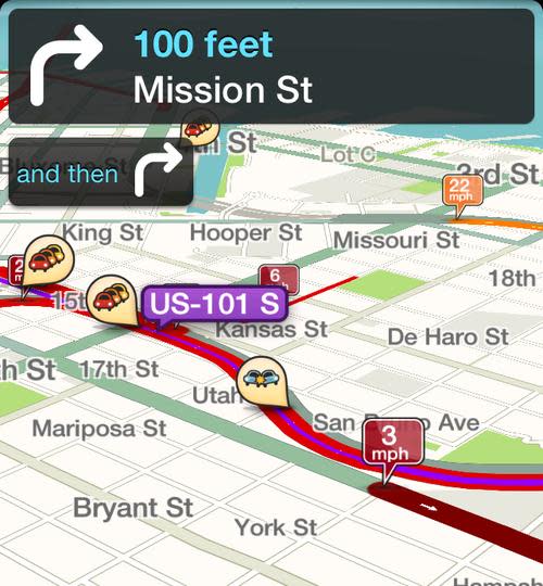 Waze app screenshot