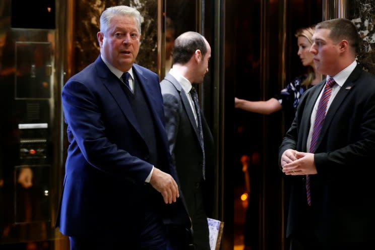 Al Gore after a meeting with President-elect Donald Trump at Trump Tower, December 5, 2016