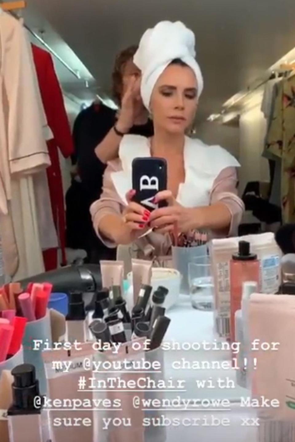 Behind-the-scenes: Beckham shared backstage clips from her new project (Instagram: Victoria Beckham)