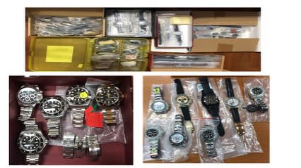 Man arrested over counterfeit watches in Singapore. (Photos: Singapore Police Force)