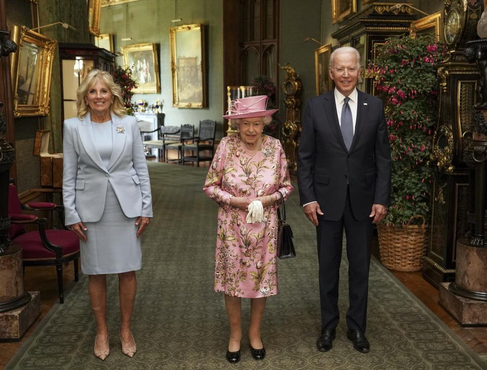 The Queen with US President Joe Biden and First Lady Jill Biden (PA Wire)