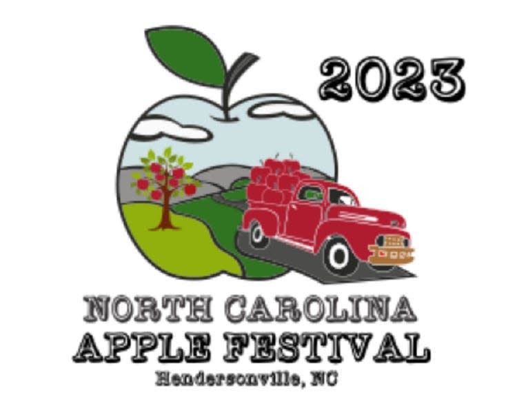The logo for the 2023 North Carolina Apple Festival, which will be held Sept. 1-4 in Hendersonville.