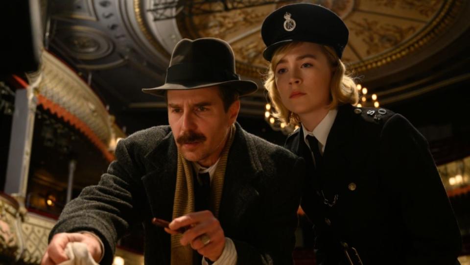 See How They Run stars an ensemble cast that features Sam Rockwell and Saoirse Ronan