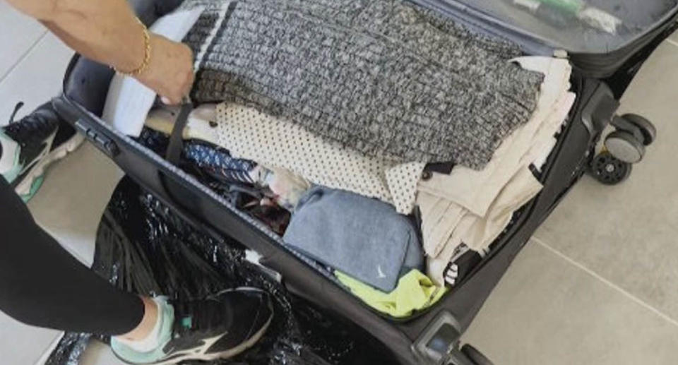 Cheryl's missing suitcase.