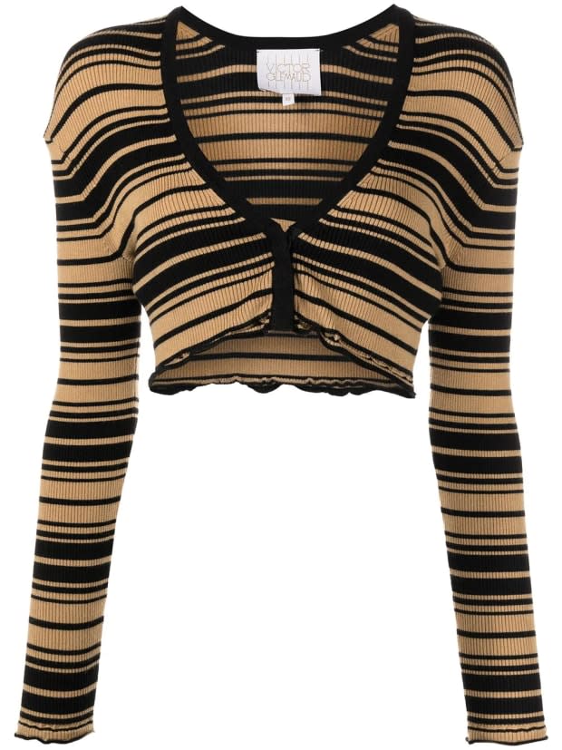 <p>Victor Glemaud Cropped Cardigan, $395, <a href="https://www.glemaud.com/products/cropped-cardigan" rel="nofollow noopener" target="_blank" data-ylk="slk:available here;elm:context_link;itc:0;sec:content-canvas" class="link ">available here</a> (sizes XS-XL).</p>