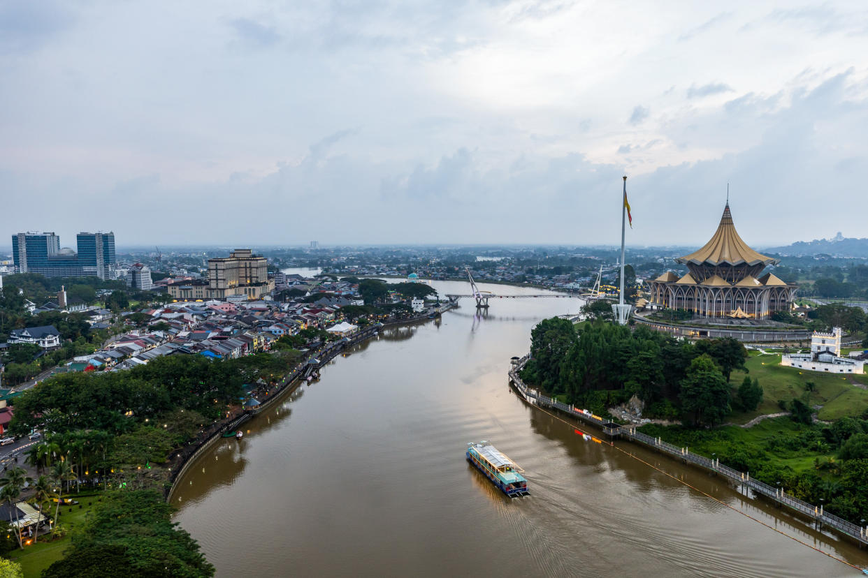 The Kuching city skyline in Kuching, Sarawak, Malaysia, on Tuesday, January 23, 2024.