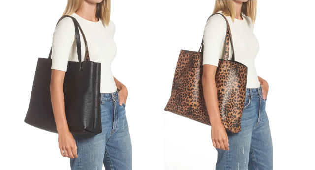 leather reversible tote