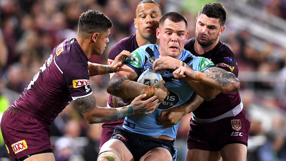 David Klemmer was immense for NSW in the first half. Pic: Getty