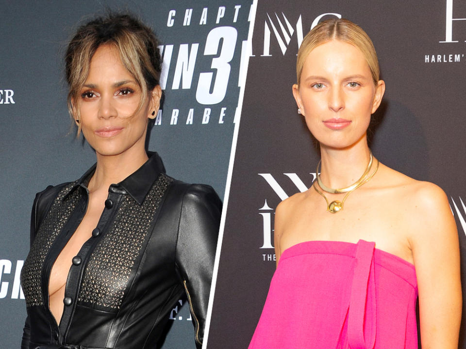 Halle Berry (l.) und Karolina Kurkova haben sich beide der "Pillow Challenge" gestellt. (Bild: [M] Shutterstock.com/Tinseltown/lev radin)