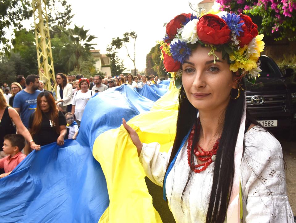 Celebrations are held in Baabda, Lebanon. (Fadel Itani/NurPhoto/Shutterstock)