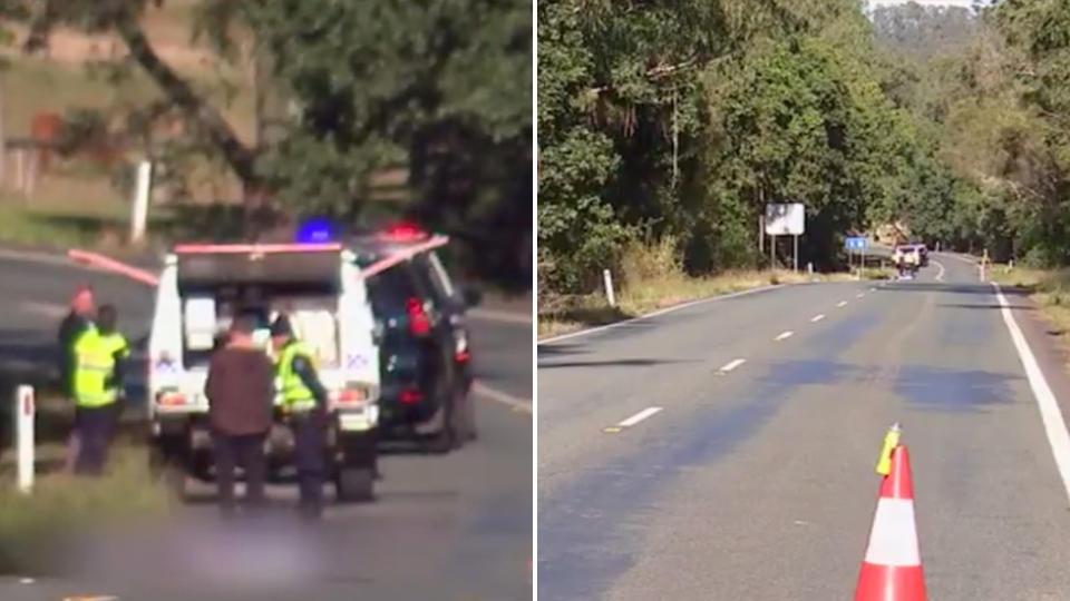 Police were called to the roadside, where a man appeared to have been hit by a car in his sleep. Source: WIN News Sunshine Coast.