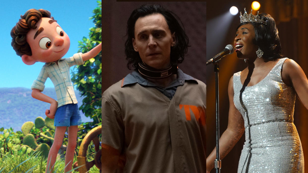 'Luca', 'Loki' and 'Genius: Aretha' are all arriving on Disney+ UK in June 2021. (Disney)