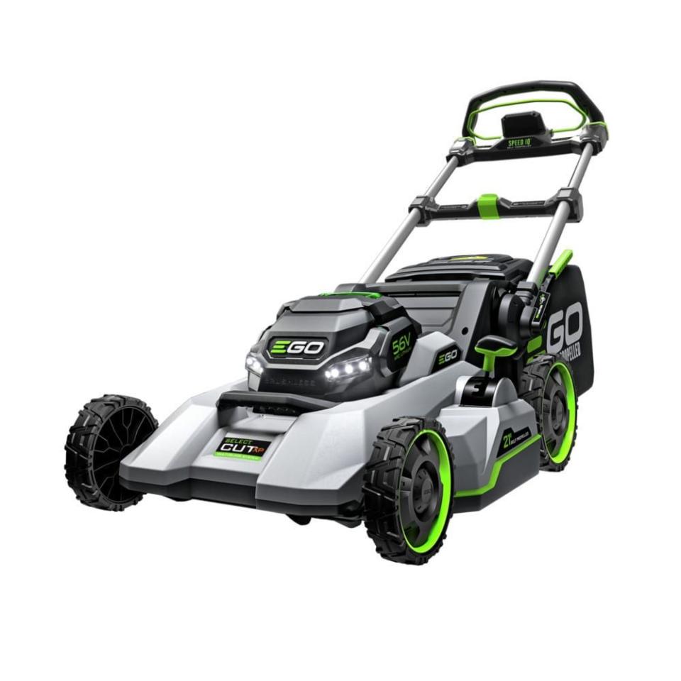 EGO LM2167SP battery mower with self-adjusting speed control