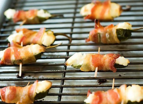 No grilling party would be complete without jalapeno poppers, stuffed with cream cheese and wrapped in salty bacon.    <strong>Get the Recipe for <a href="http://www.huffingtonpost.com/2011/10/27/jalapeo-poppers_n_1062093.html" target="_hplink">Jalapeno Poppers</a>  </strong>      