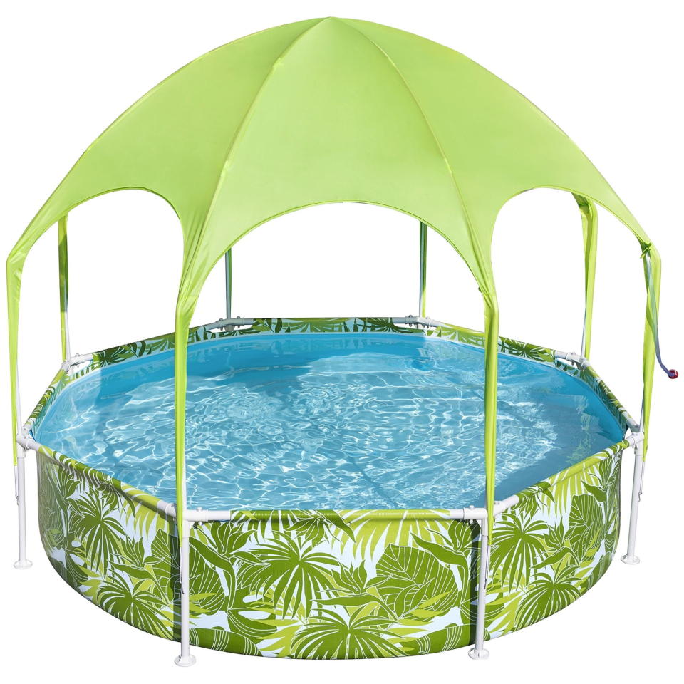 <p><a href="https://go.redirectingat.com?id=74968X1596630&url=https%3A%2F%2Fwww.walmart.com%2Fip%2FH2OGO-Splash-In-Shade-Play-Pool-8-x-20-446-UV-Safe-Shade-Cover-With-Water-Mister-Kids-Pool%2F1639433315&sref=https%3A%2F%2Fwww.bestproducts.com%2Fparenting%2Fg60718468%2Fbest-kiddie-pools%2F" rel="nofollow noopener" target="_blank" data-ylk="slk:Shop Now;elm:context_link;itc:0;sec:content-canvas" class="link ">Shop Now</a></p><p>Splash-In-Shade Play Pool </p><p>Walmart</p><p>$167.99</p>