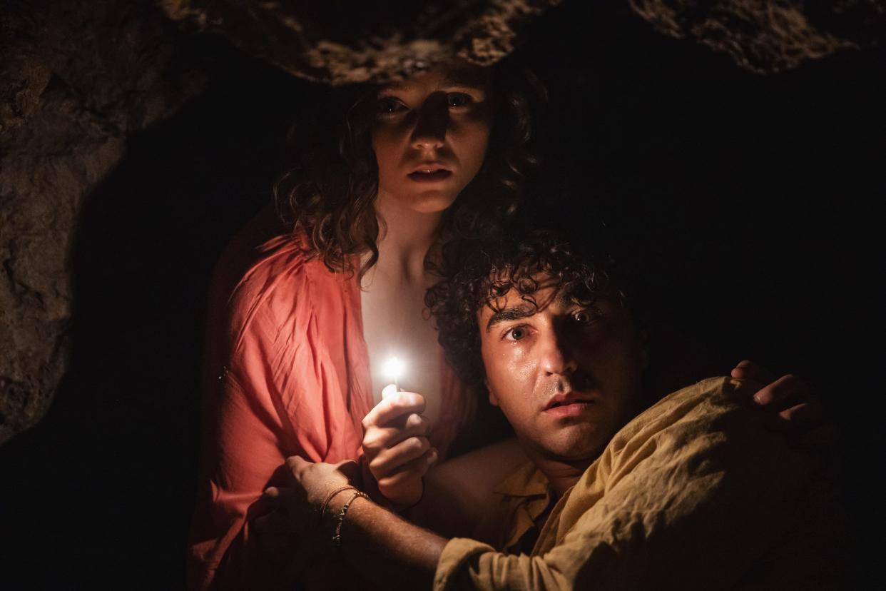Thomasin McKenzie and Alex Wolff play siblings on holiday who visit a secluded beach that ages people extremely rapidly in M. Night Shayamalan's supernatural thriller "Old."