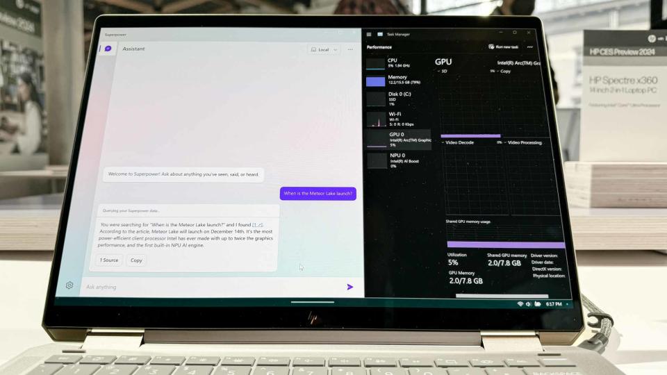 HP Spectre x360 14 AI tools