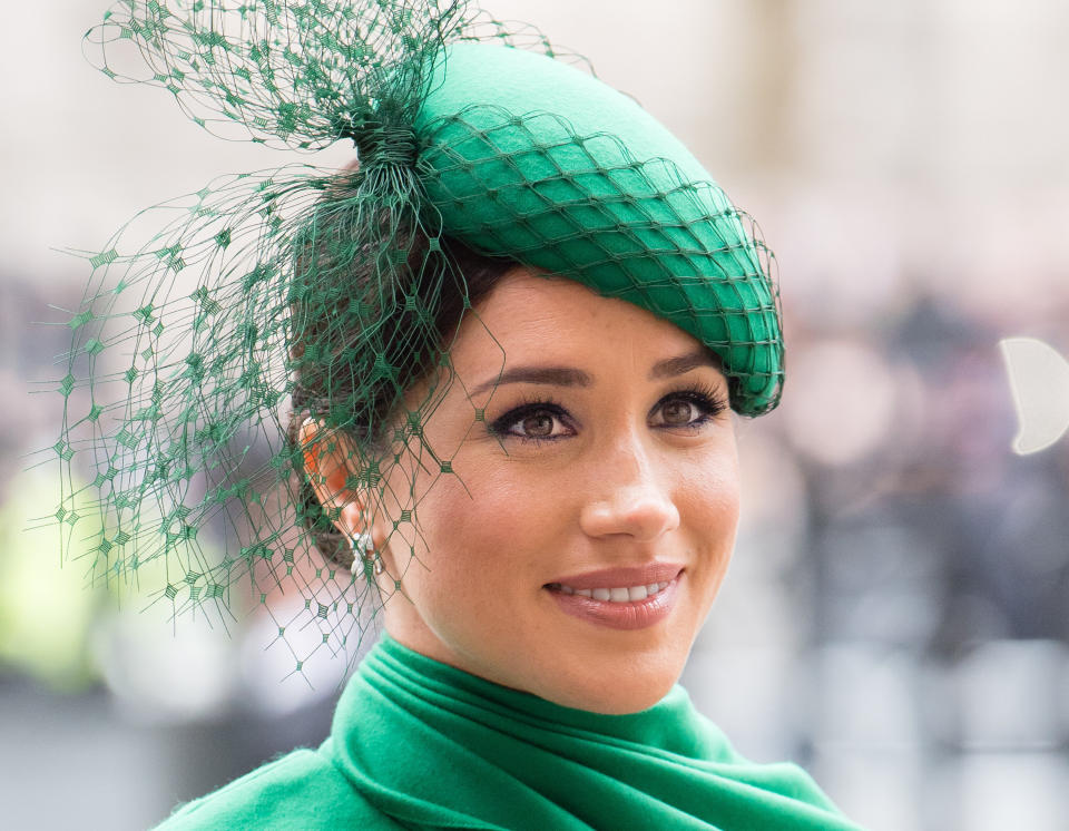 Meghan, Duchess of Sussex, attends Commonwealth Day service on March 9 in London. (Photo: Samir Hussein via Getty Images)