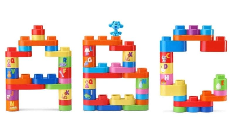 Credit:                      LeapFrog / Blue's Clues                                             This 81-piece block set featuring a Blue figure from the show Blue's Clues and You!