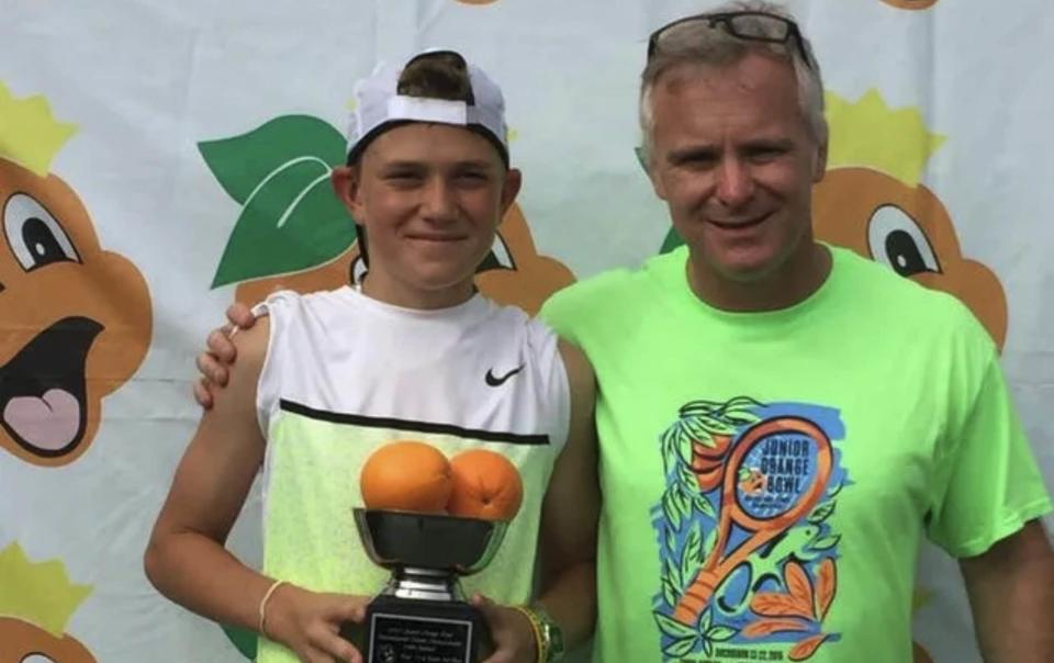 Justin Sherring is seen with Jack Draper at the U14 World Championships, the Orange Bow - Jack Draper: I wore tank tops like my hero Nadal... but now I’m going to beat him - Justin Sherring/Telegraph