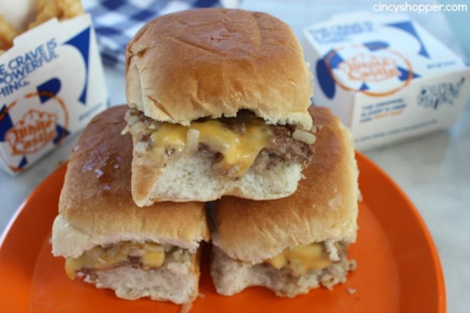 <p>These CopyCat White Castle Sliders are super simple to make right at home.</p><p><strong>Get the recipe:</strong> <a href="https://cincyshopper.com/copycat-white-castle-sliders/" rel="nofollow noopener" target="_blank" data-ylk="slk:Copycat White Castle Sliders;elm:context_link;itc:0;sec:content-canvas" class="link "><strong>Copycat White Castle Sliders</strong></a></p>