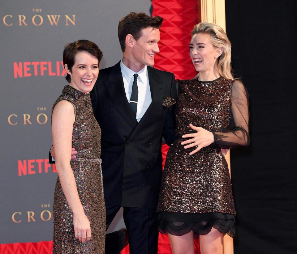 Stepping down: Claire Foy, Matt Smith and Vanessa Kirby starred in the first two seasons ()