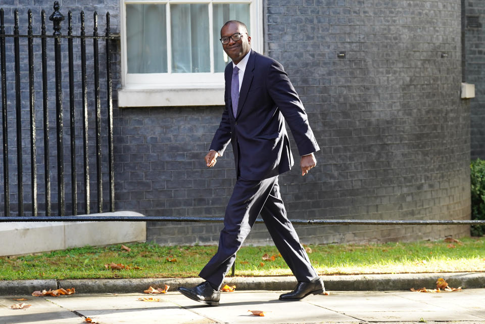 Chancellor of the Exchequer Kwasi Karteng arriving in Downing Street, London, for the first Cabinet meeting with new Prime Minister Liz Truss. Picture date: Wednesday September 7, 2022.