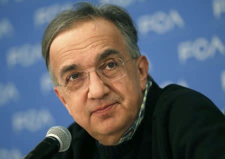 Fiat Chrysler Automobiles CEO Sergio Marchionne listens during the North American International Auto Show in Detroit, Michigan, U.S., January 9, 2017. REUTERS/Rebecca Cook