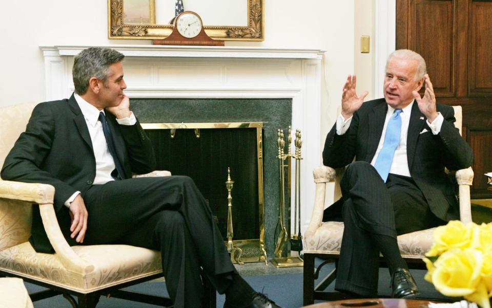 Clooney, pictured with Biden in 2009, has been a very active supporter of the Democrats