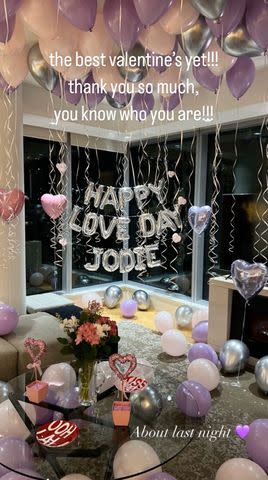 <p>Jodie Turner-Smith/Instagram</p> Jodie Turner-Smith celebrates Valentine's Day amid her divorce from Joshua Jackson