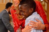 <p>Melania Trump au Children's Inn, à Bethesda, le 14 février 2020.</p>