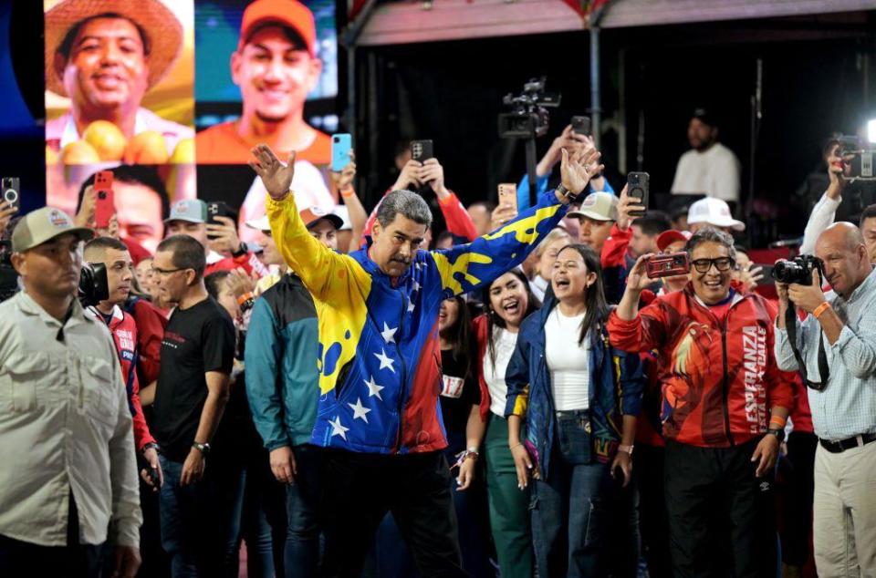 Maduro al anunciar los resultados. 