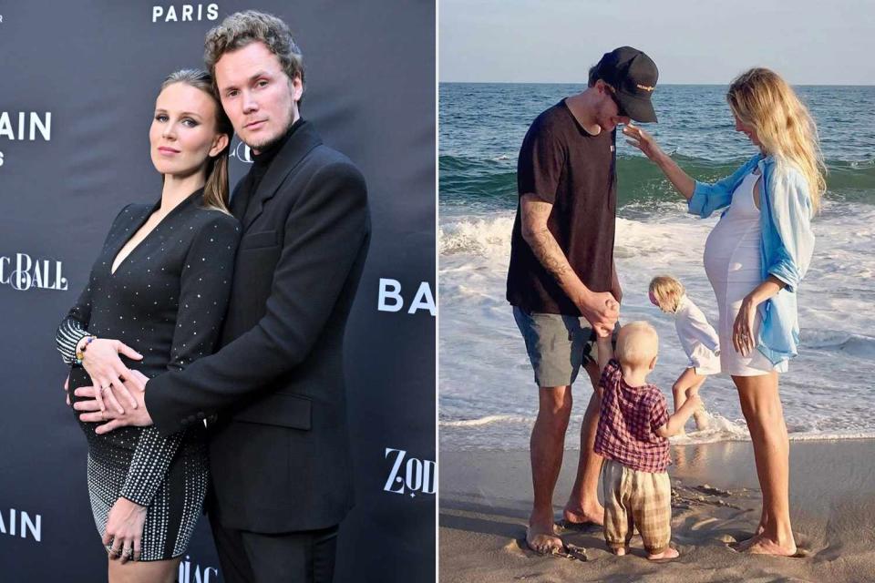 <p>Axelle/Bauer-Griffin/FilmMagic; tessahiltonofficial/Instagram</p> Tessa Hilton and Barron Hilton (L), Pregnant Tessa Hilton with husband Barron and their three kids (R)