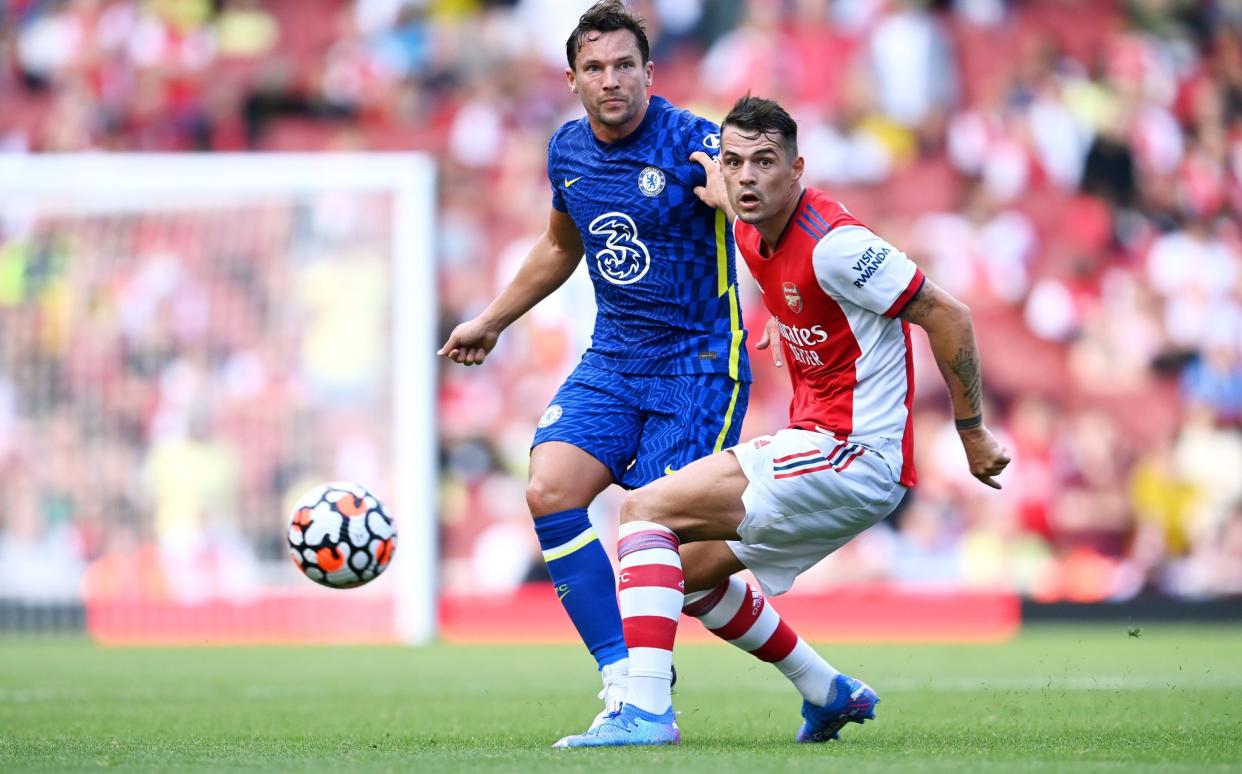 Granit Xhaka in action for Arsenal against Chelsea - GETTY IMAGES