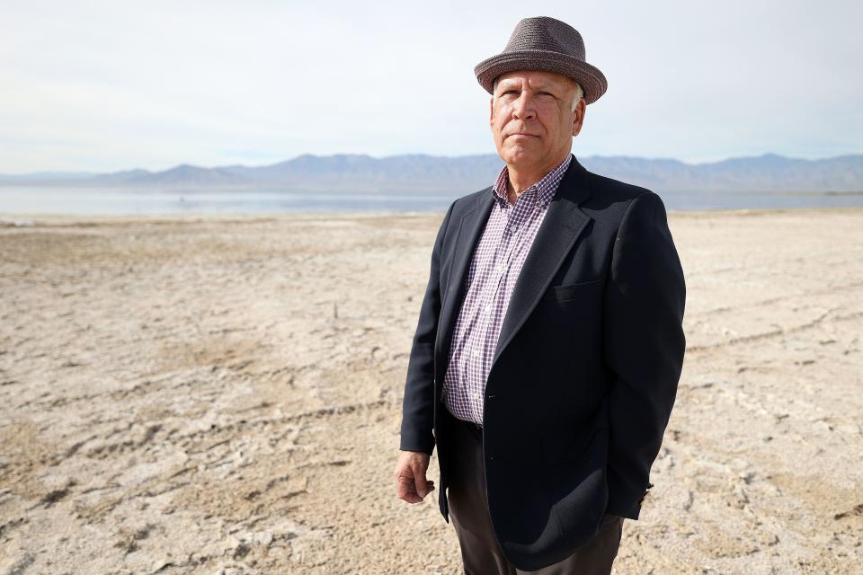 Patrick O’Dowd, Salton Sea Authority executive director and general manager, poses for a portrait near the North Shore Beach and Yacht Club and the Salton Sea in North Shore, California, on Monday, Dec. 11, 2023. | Kristin Murphy, Deseret News