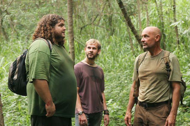 ABC/MARIO PEREZ Jorge Garcia, Dominic Monaghan, and Terry O'Quinn on 'Lost'