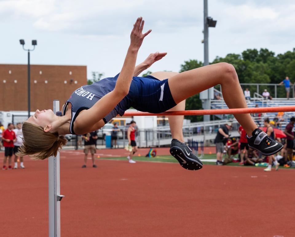 Howell Samantha Strydesky took second in Girls High Jump at the NJSIAA Track Meet of Champions in Franklin Township on June 15, 2023. 