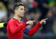 Soccer Football - International Friendly - Portugal vs Egypt - Letzigrund, Zurich, Switzerland - March 23, 2018 Portugal's Cristiano Ronaldo celebrates a goal REUTERS/Arnd Wiegmann