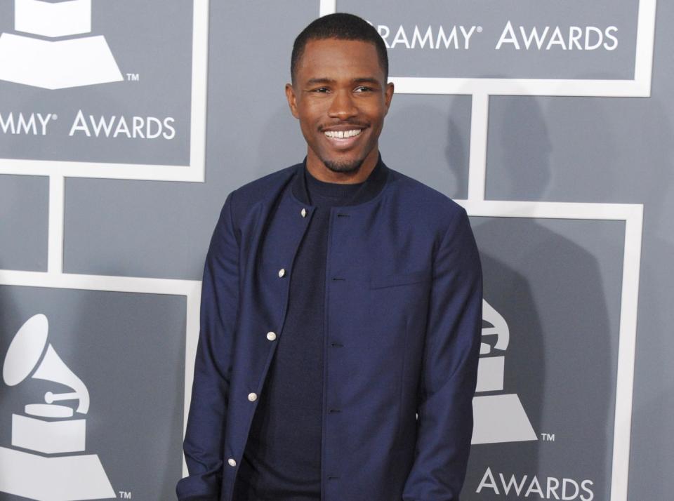 Frank Ocean arrives at the 55th annual Grammy Awards on Sunday, Feb. 10, 2013, in Los Angeles. (Photo by Jordan Strauss/Invision/AP)