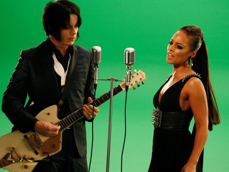 Jack White and Alicia Keys perform ‘Another Way to Die' (Mgm/Columbia/Eon/Kobal/Shutterstock)