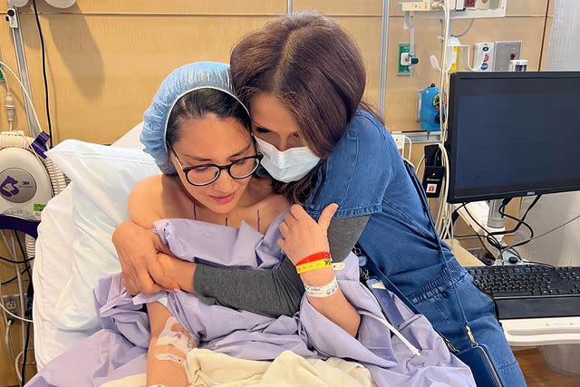 <p>Olivia Munn/Instagram</p> Dr. Thais Aliabadi (right) with Olivia Munn in May 2023.