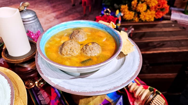 Bowl of Albondigas Soup