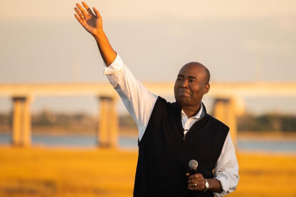 Democratic Senate nominee for South Carolina Jaime Harrison has put the pressure on Senator Lindsey Graham over his reversal on seating a Supreme Court justice in a presidential election year. (Getty Images)