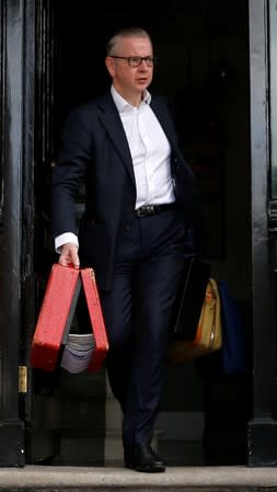 Chancellor of the Duchy of Lancaster Michael Gove leaves his home in London