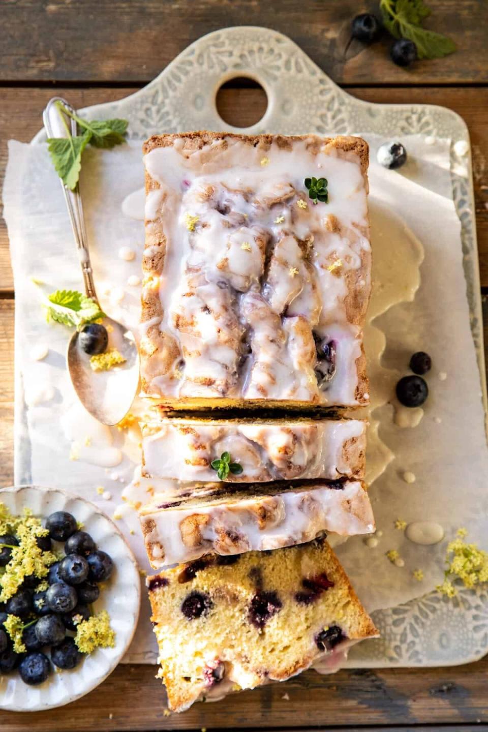 <a href="https://www.halfbakedharvest.com/blueberry-lemon-thyme-cake/" target="_blank" rel="noopener noreferrer"><strong>Swirled Blueberry Lemon Thyme Cake from Half Baked Harvest</strong></a>