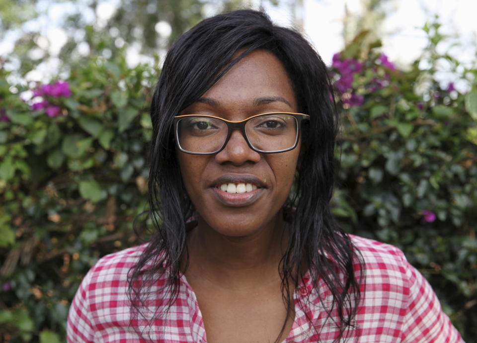 Audrey Mbugua, 31, Kenya&rsquo;s most famous transgender campaigner, poses for a photograph in her garden in Kiambu, outside the capital of Nairobi on March 31, 2015. Assigned male at birth in Kenya and given the name Andrew, she felt trapped in the wrong body and started dressing in women's clothes while at university, attracting ridicule and rejection. Transgender people are some of the most invisible in Africa where rigid gender stereotyping continues to stifle freedoms. Many are forced to hide their identity and live on the margins of society or risk being vilified as immoral and unchristian by the conservative majority. Facing one hurdle after another, Mbugua decided she had to take up the mantle of advocating for transgender rights to combat the ignorance and stigma blighting her life.