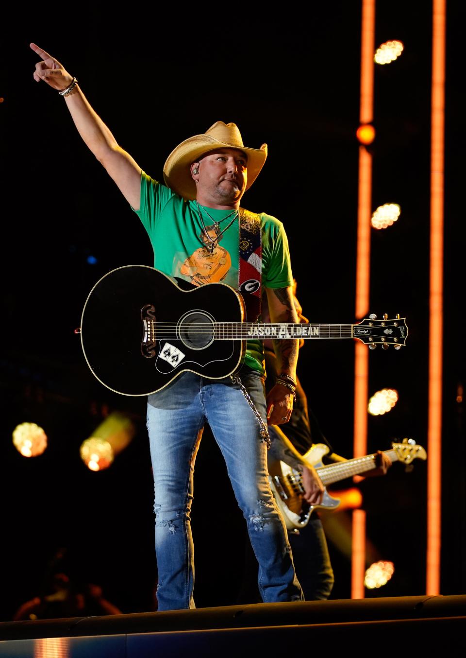 Jason Aldean performs during CMA Fest at Nissan Stadium early in the morning on Saturday, June 10, 2023, in Nashville, Tennessee.