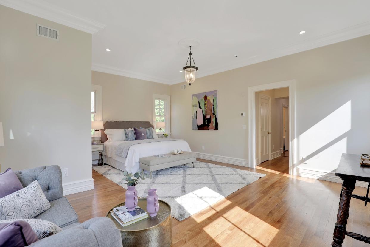 The primary bedroom of a home in Millburn.