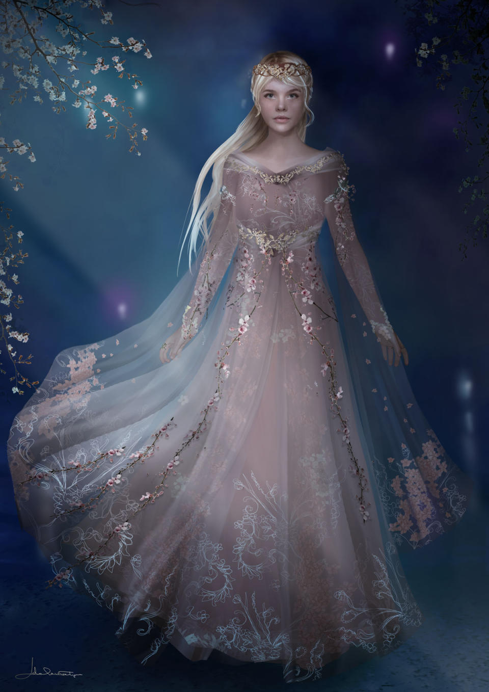 Fanning personally requested this Sleeping Beauty-style dress for her character (Photo: Disney)